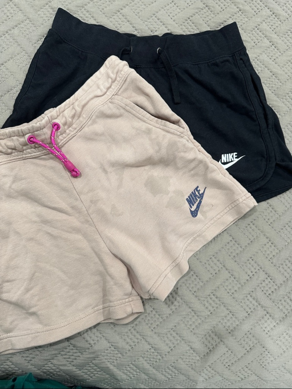 Nike Black and Tan Sweat shorts- both for $15